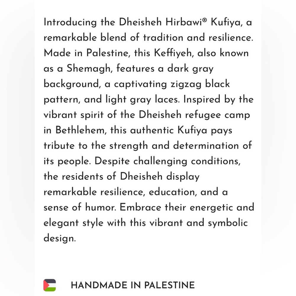 Hirbawi Original Dheisheh Kufiya - Picture 6 of 8